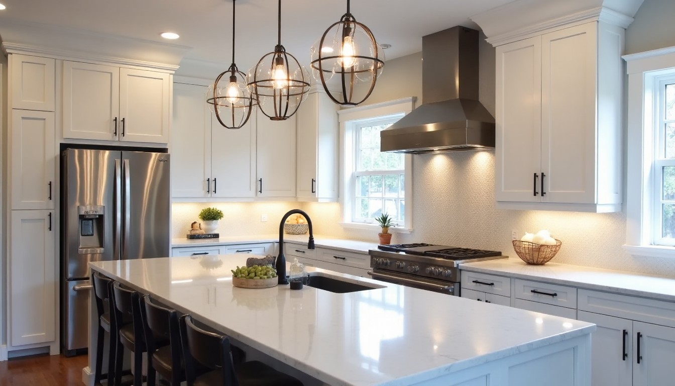 Modern Kitchen Remodel completed by SolidBuild Contractors.